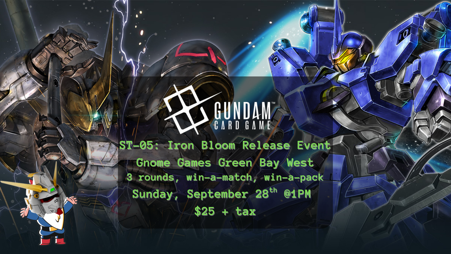 GUNDAM CARD GAME ST05 Release Event! – Green Bay West – $25*