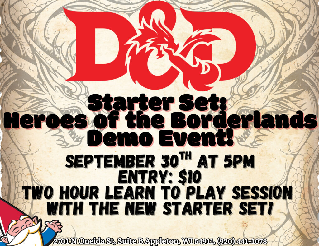 Dungeons and Dragons Heroes of the Borderlands Demo Event at Gnome Games Appleton North