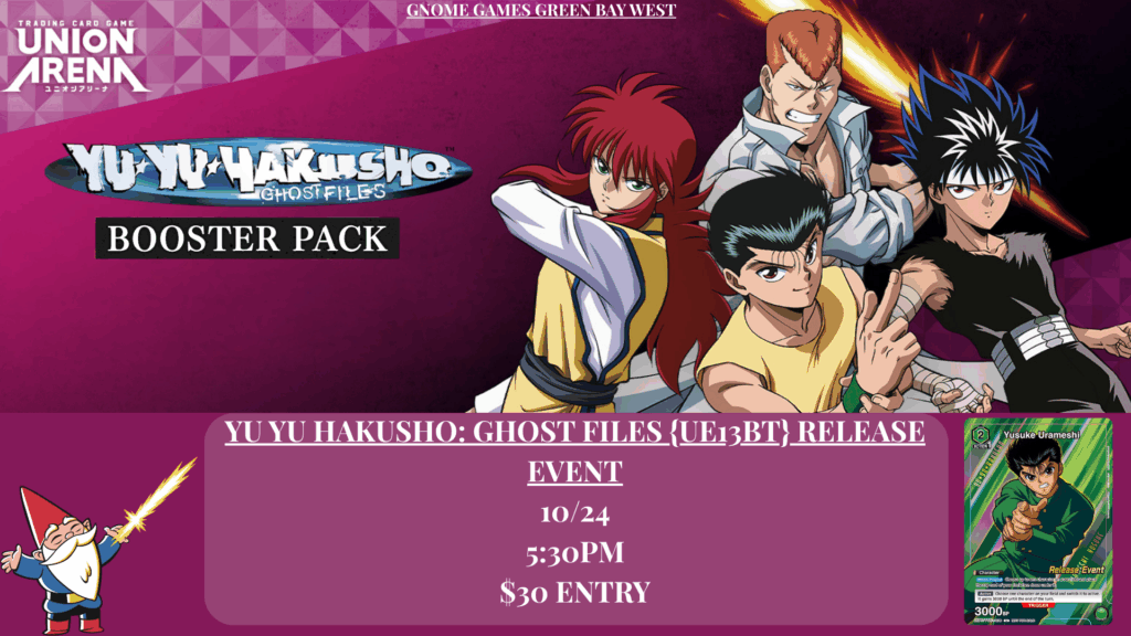 Gnome Games Green Bay West Yu Yu Hakusho Union Arena Release Event