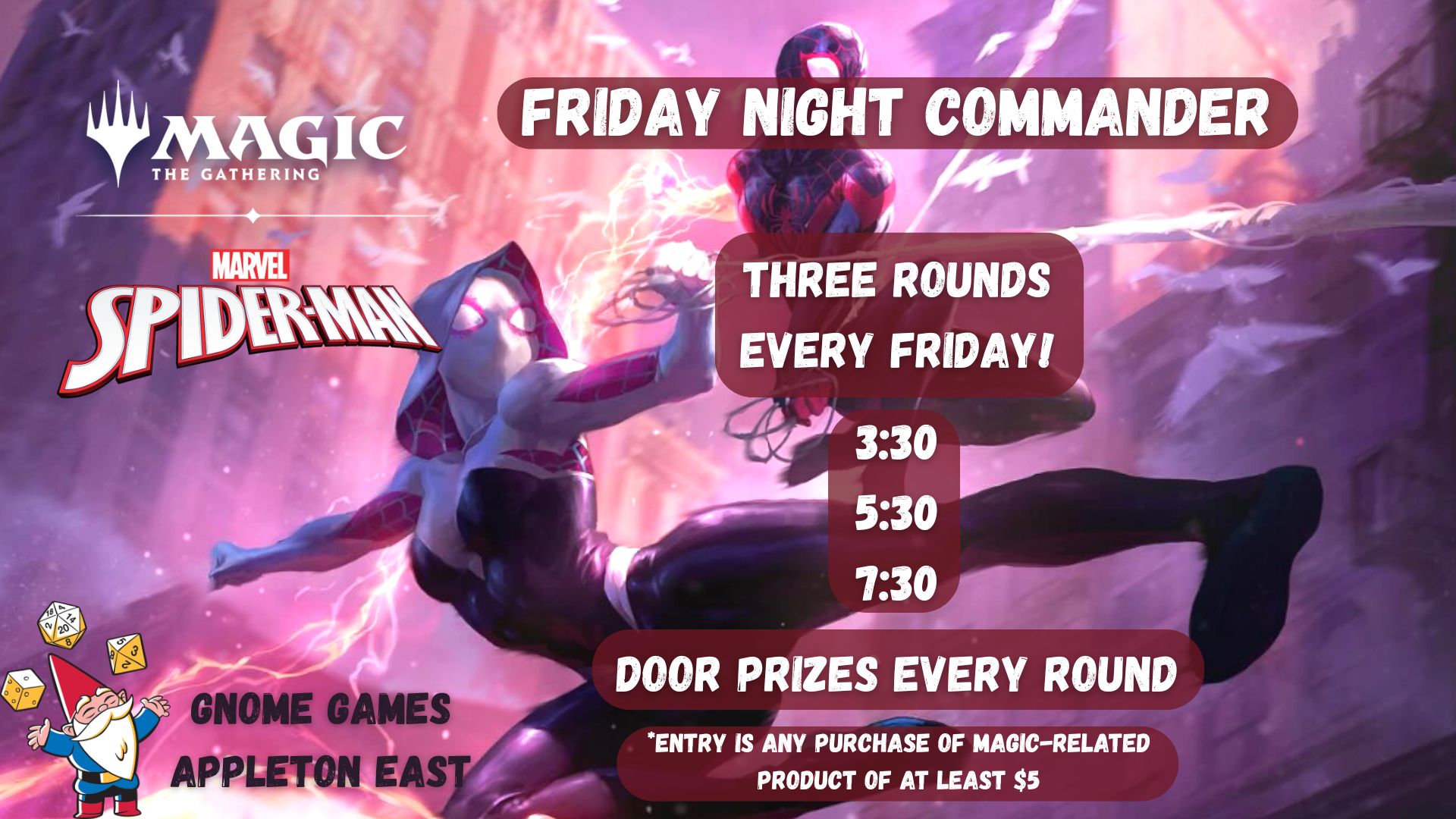 Friday Night Magic the Gathering Commander Pods at Gnome Games Appleton East – $5*
