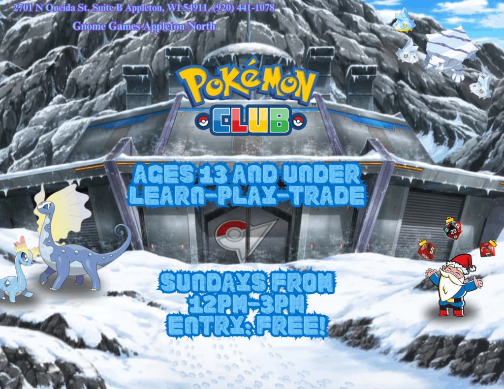 Weekly Pokémon Club at Gnome Games Appleton North!