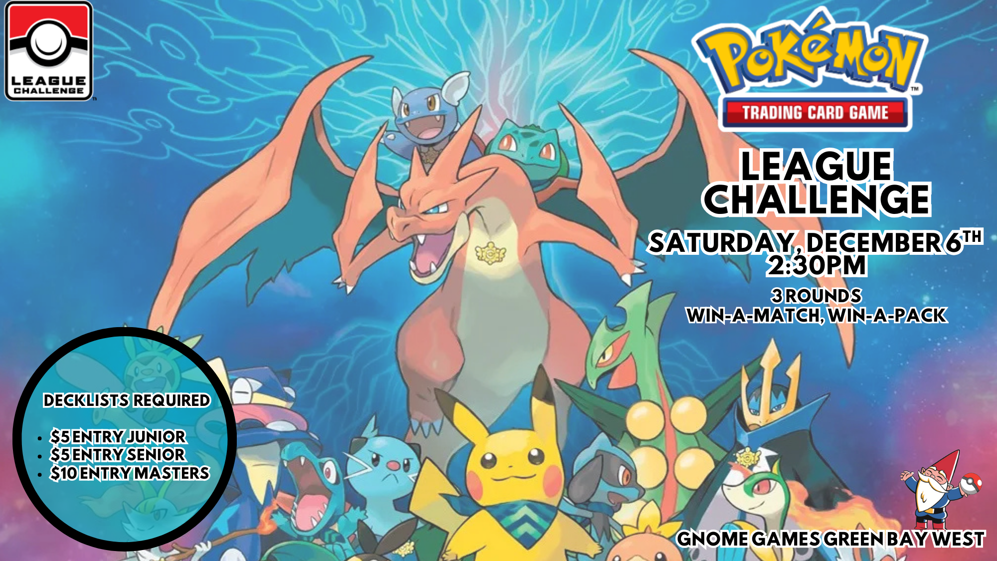 Pokemon League Challenge December 6th