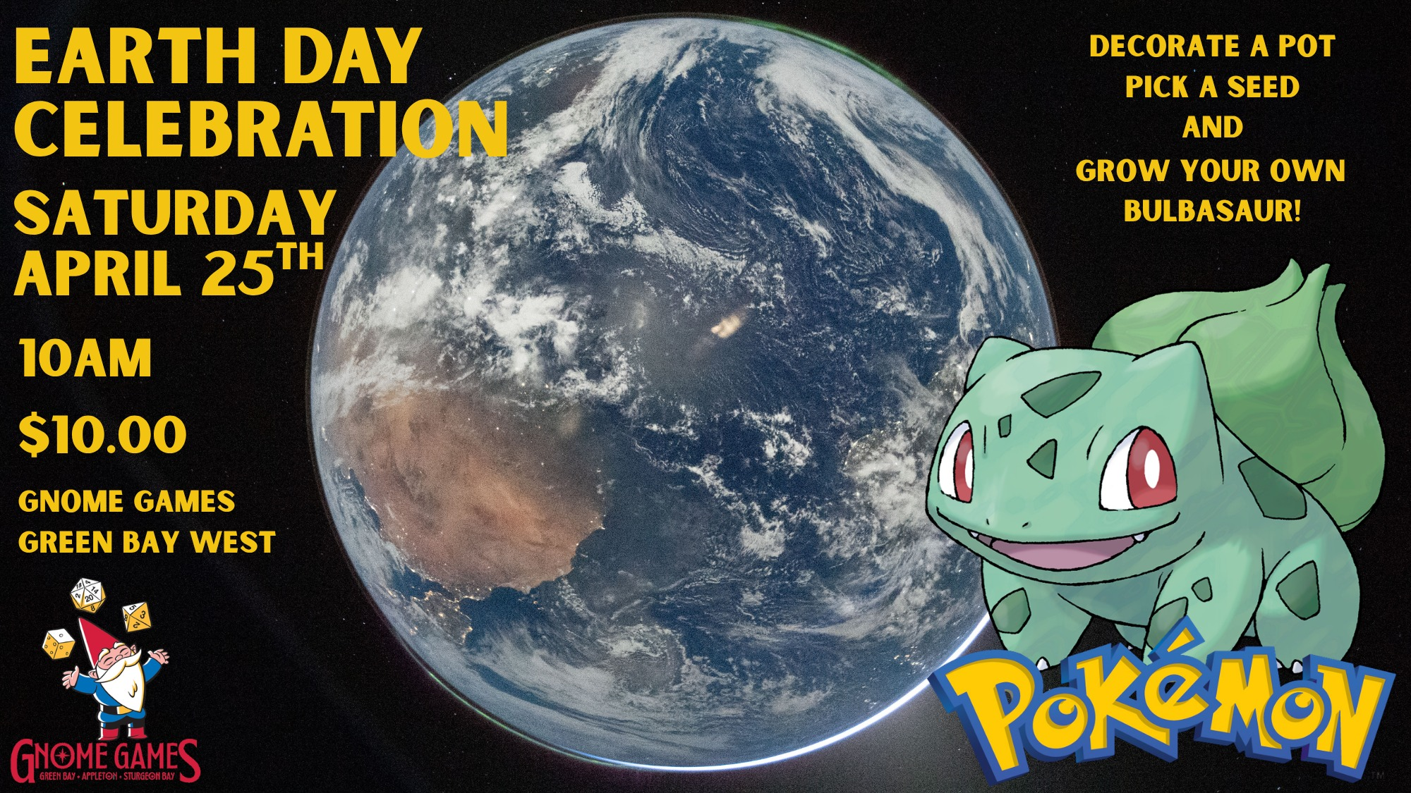 Pokémon Club Earth Day Celebration! at Gnome Games Green Bay West